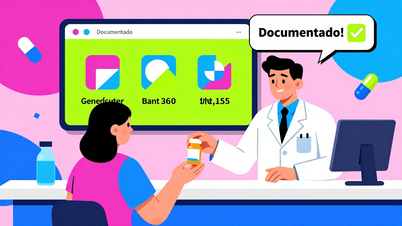 Requisitos de documentación para registrar decisiones de sustitución genérica en farmacia