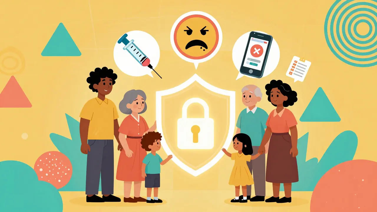 Una familia protege a un niño con una estrategia de capas: dosificador, sabor amargo y app de emergencia.