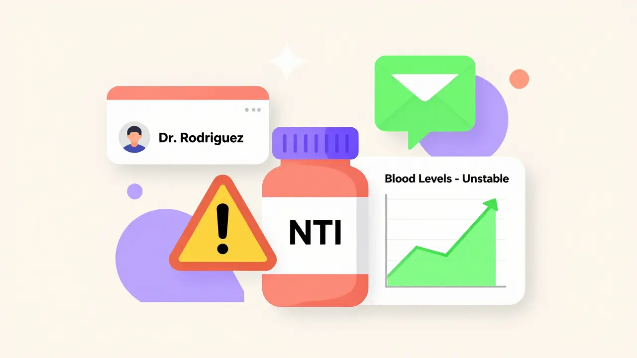 Panel digital de salud con iconos de advertencia, notificaciones y gráficos de niveles sanguíneos inestables en estilo geométrico colorido.