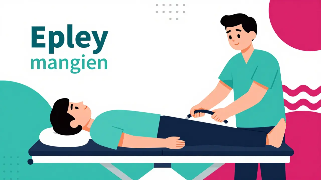 Paciente recibiendo maniobra de reposición para aliviar mareos.